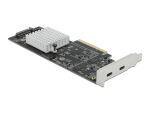DeLOCK PCI Express x8 Karte zu 2 x extern SuperSpeed USB 20 Gbps (USB 3.2 Gen 2x2) USB Type-C Buchse Dual Channel - Low Profile Formfaktor