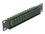 DELOCK 10" LWL Patchpanel 12 Port SC Duplex grün 1HE schw.
