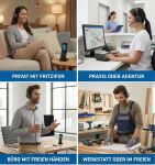 GEQUDIO GC-2 DECTHeadset für FritzBox,mit BT für PC/Handy
