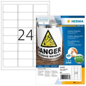 HERMA 9537 selbstklebendes Etikett Rechteck Weiß 960 Stück(e)