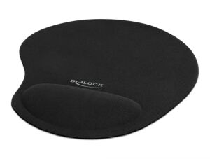 DeLOCK Ergonomisches Mauspad mit Gel Handballenauflage schwarz 230 x 202 x 24 mm