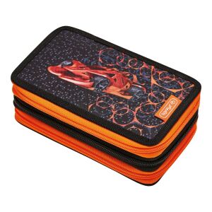 Herlitz 50038794 Etui Weiches Federmäppchen Polyester Schwarz, Orange