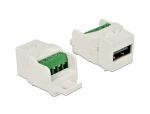 DELOCK Keystone Modul USB 2.0 A Buchse zu Terminalblock weiß