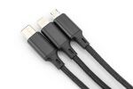Digitus 3-in-1 USB-Ladekabel, 1m