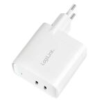 LogiLink PA0282 Ladegerät für Mobilgeräte Handy, Tablets Weiß AC Schnellladung Drinnen