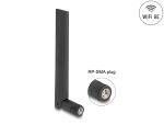 DELOCK WiFi 6E Antenne RP-SMA Stecker 3 dBi m. Kippgelenk sw