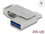 DELOCK USB-Stick 5 Gbps USB-C + Typ-A 256 GB - Metallgehäuse