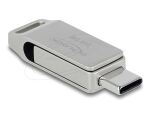 DELOCK USB-Stick 5 Gbps USB-C + Typ-A 256 GB - Metallgehäuse