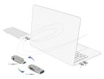 DELOCK USB-Stick 5 Gbps USB-C + Typ-A 256 GB - Metallgehäuse