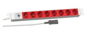 EFB Elektronik 691698K Verlängerungskabel 2 m 8 AC-Ausgänge Rot, Weiß