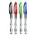 Genie 40018 Tintenroller Stick Pen Schwarz, Blau, Grün, Rot 12 Stück(e)