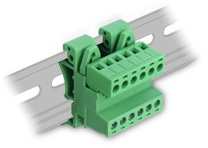 DELOCK Terminalblock Set f. Hutschiene 6Pin Rastermaß 5,08mm