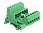 DELOCK Terminalblock Set f. Hutschiene 6Pin Rastermaß 5,08mm