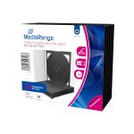 MediaRange BOX31-2 CD-Hülle Schmuckschatulle 2 Disks Schwarz, Transparent