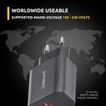 Intenso Power Adapter W30AC, 30W, USB-A und USB-C Anschluss, schwarz