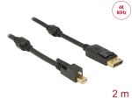DELOCK Displayport Kabel mini DP -> DP St/St 2.00m 4K +Schra
