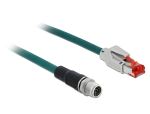 DELOCK Netzwerkkabel M12 8 Pin X-kodiert > RJ45 St PVC 1m
