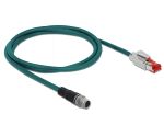 DELOCK Netzwerkkabel M12 8 Pin X-kodiert > RJ45 St PVC 1m