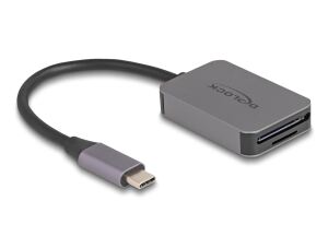 DeLOCK USB Type-C Card Reader im Aluminium Gehäuse für SD oder Micro SD Speicherkarten