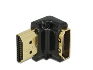 DeLOCK HDMI-A/HDMI-A male, F/M, 90° Schwarz