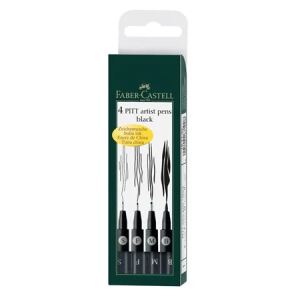 Faber-Castell 167100 Fineliner Multi Schwarz 4 Stück(e)