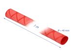 DELOCK Schrumpfschlauch X-Muster rutschfest 1 m x 40 mm rot