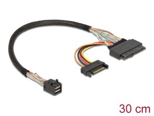 DELOCK Kabel SFF-8643 -> U.2 SFF-8639 + SATA 15Pin 0.30m