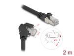 Delock GigE Kamera Kabel RJ45 St 45° gedreht und 90° gewink.