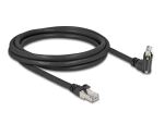 Delock GigE Kamera Kabel RJ45 St 45° gedreht und 90° gewink.