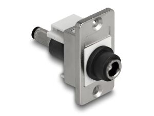 DELOCK Panel Mount DC 5,5 x 2,5 mm Bu zu DC 5,5 x 2,1 mm St