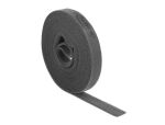 DELOCK Klettband auf Rolle L 5 m x B 15 mm grau