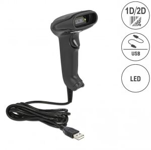 DELOCK USB Barcode Scanner 1D/2D Anschlusskabel GER-Version