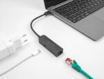 DeLOCK USB Type-C Adapter zu 2,5 Gigabit LAN mit Power Delivery 100 Watt