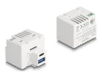 DELOCK Keystone Modul mit USB Typ-A und USB Type-C PD 20 W