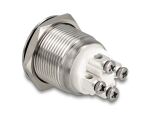 DELOCK Drucktaster zum Einbau 19 mm 4x Schraubklemme LED gr.