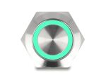 DELOCK Drucktaster zum Einbau 19 mm 4x Schraubklemme LED gr.
