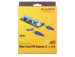 DELOCK Riser Karte PCI Express x1 > x16 mit 60 cm USB Kabel