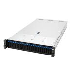 ASUS RS720A-E13-RS24G Socket SP5 Rack (2U) Schwarz, Silber