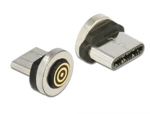 DeLOCK 65933 Kabeladapter USB Type-C magnet interface Schwarz, Edelstahl
