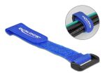 DELOCK Klett-Kabelbinder m. Schlaufe L150 xB20mm blau 5Stk.