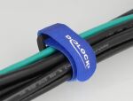 DELOCK Klett-Kabelbinder m. Schlaufe L150 xB20mm blau 5Stk.