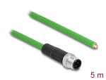 DELOCK NWk M12 4 Pin D-kodiert zu offenen Kabelenden TPU 5 m