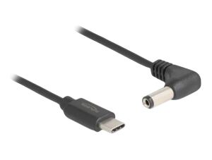 DeLOCK USB Type-C Stromkabel zu DC 5,5 x 2,1 mm Stecker gewinkelt 1,5 m