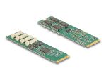 DeLOCK M.2 Karte zu 4 x Seriell RS-232 DB9 mit Standard und Low Profile Slotblenden