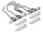 DeLOCK M.2 Karte zu 4 x Seriell RS-232 DB9 mit Standard und Low Profile Slotblenden