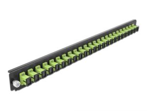 DeLOCK 19″ LWL Spleißbox Frontblende 24 Port SC Simplex lindgrün