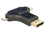 DELOCK 3 in 1 Monitoradapter USB-C/DisplayPort/mini DisplayP
