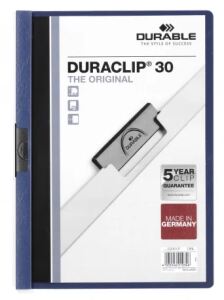 Durable Duraclip 30 Präsentations-Mappe PVC Blau, Transparent