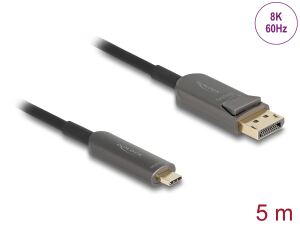 DELOCK Aktives Optisches Kabel USB-C -> DisplayPort 5.00m