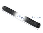 DELOCK Geflechtschlauch selbstschließend 10m x 13mm schwarz